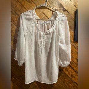 Sheer, cute, ladies top.